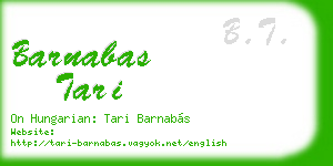 barnabas tari business card